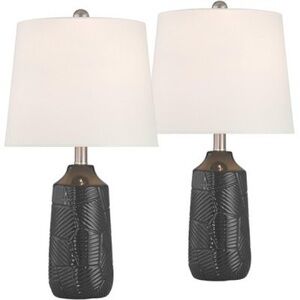 One Black and White Table Lamp